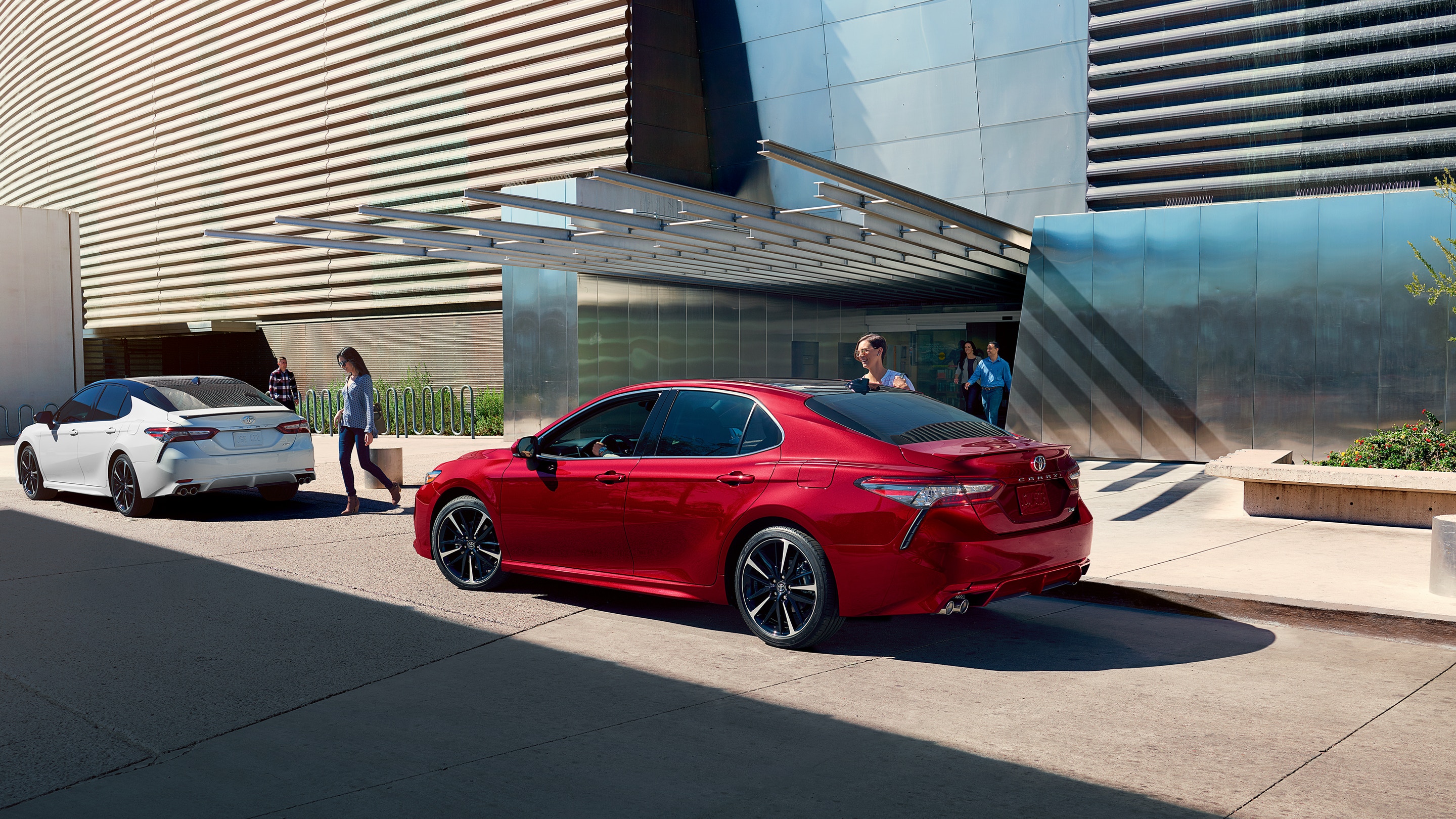 2019 Toyota Camry Parked Red Exterior